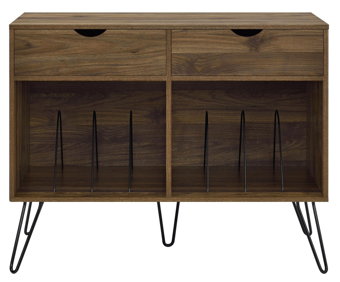 Concord Turntable Stand with Drawers - Florence Walnut