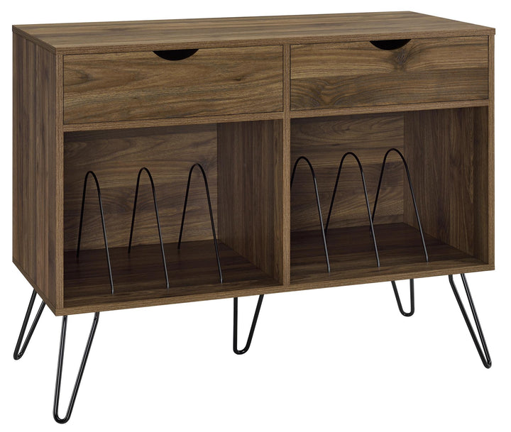 Concord Turntable Stand with Drawers - Florence Walnut