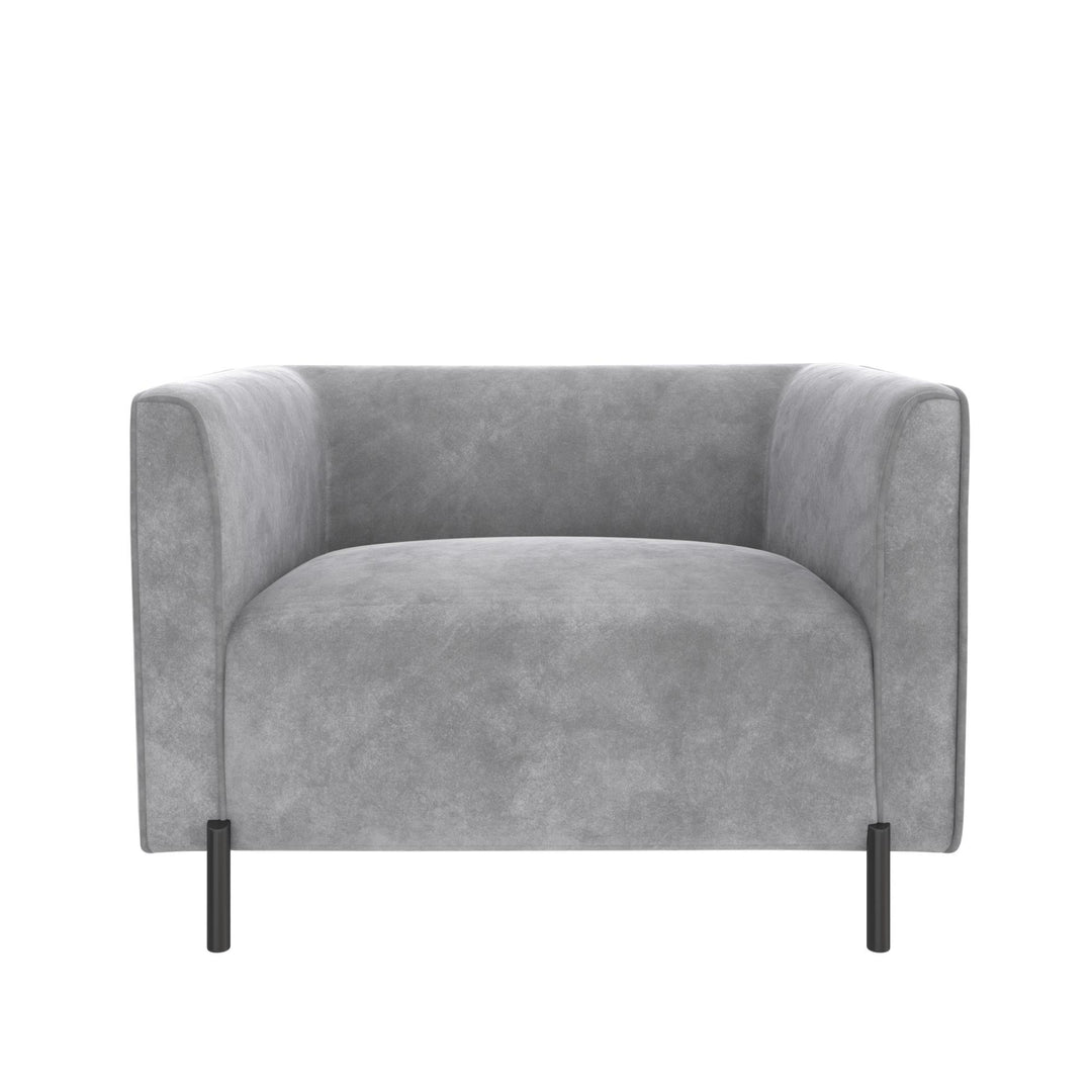 Blair Upholstered Accent Chair and a Half - Light Gray - 1-Seater