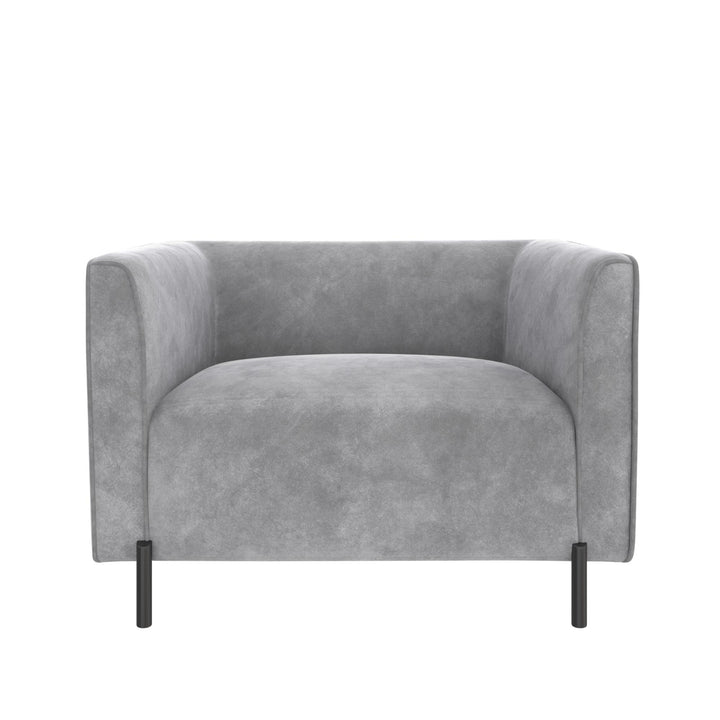 Upholstered Accent Chair and a Half - Light Gray - 1-Seater