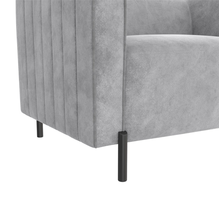 Blair Upholstered Accent Chair and a Half - Light Gray - 1-Seater
