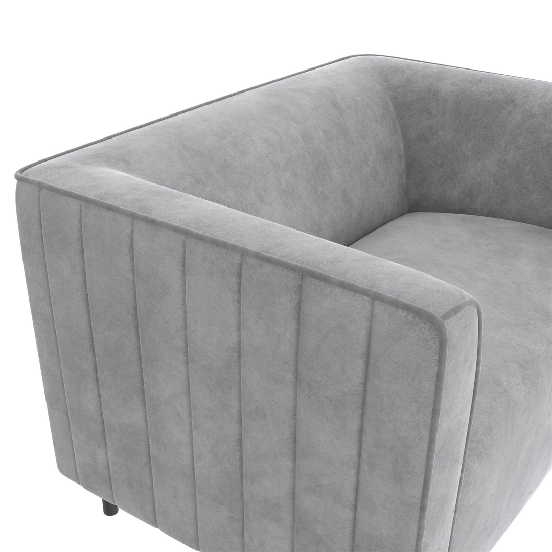 Upholstered Accent Chair and a Half - Light Gray - 1-Seater