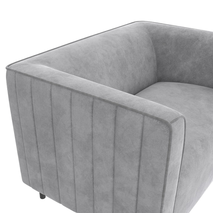 Blair Upholstered Accent Chair and a Half - Light Gray - 1-Seater