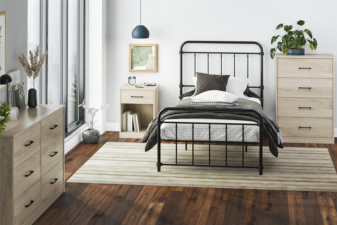 Easy Build Pearce Wide 6 Drawer Dresser with Interlocking SwitchLock™ System - Blonde Oak - 6 Drawer
