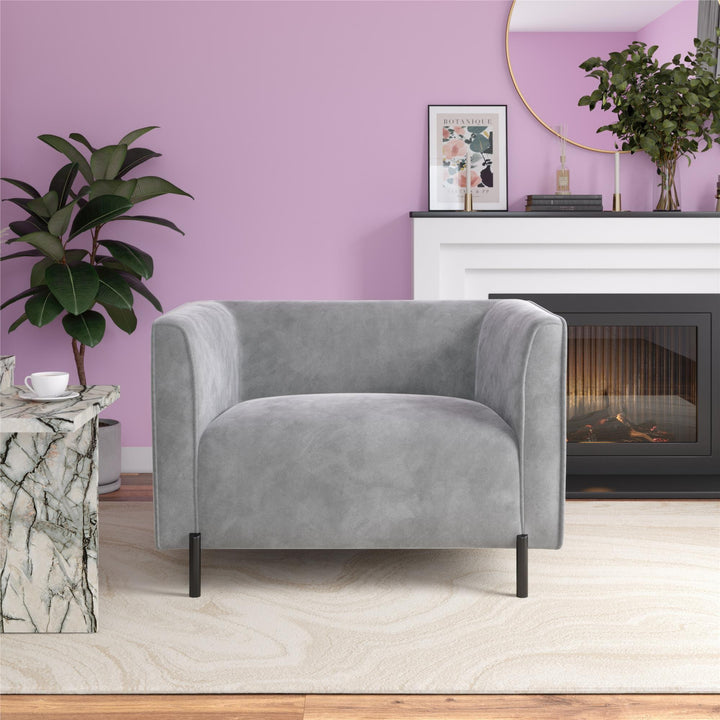 Blair Upholstered Accent Chair and a Half - Light Gray - 1-Seater
