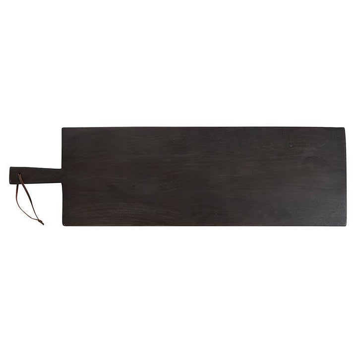 Black Charcuterie Plank Board with Mango Wood - Black