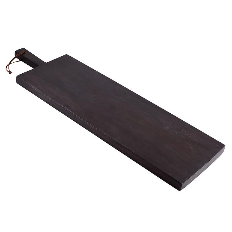 Black Charcuterie Plank Board with Mango Wood - Black
