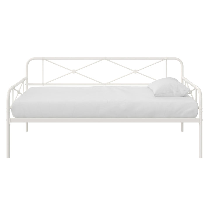 Allysa Metal Daybed with Steel Frame - White - Twin