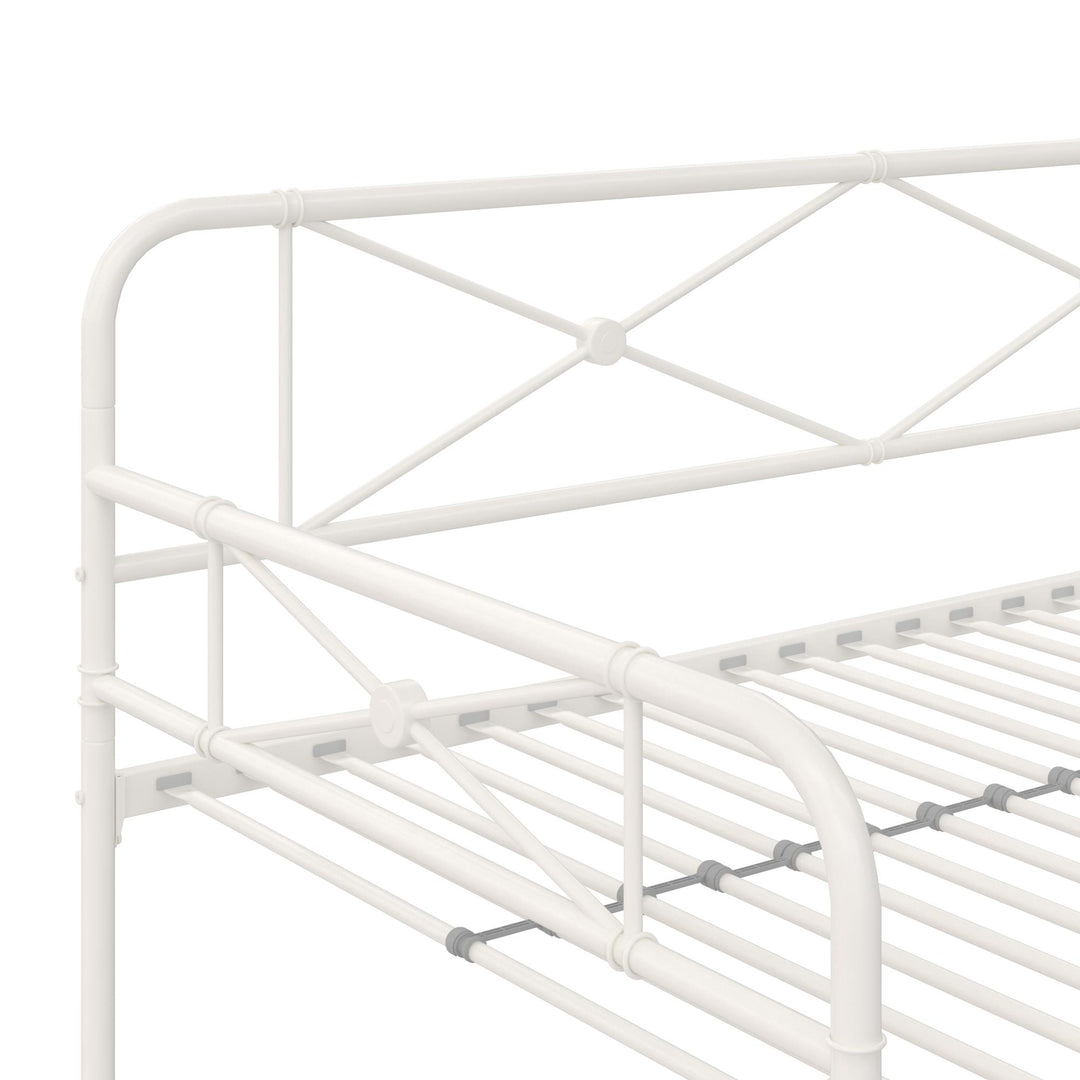 Allysa Metal Daybed with Steel Frame - White - Twin