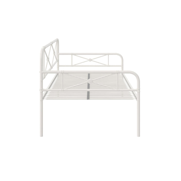 Allysa Metal Daybed with Steel Frame - White - Twin