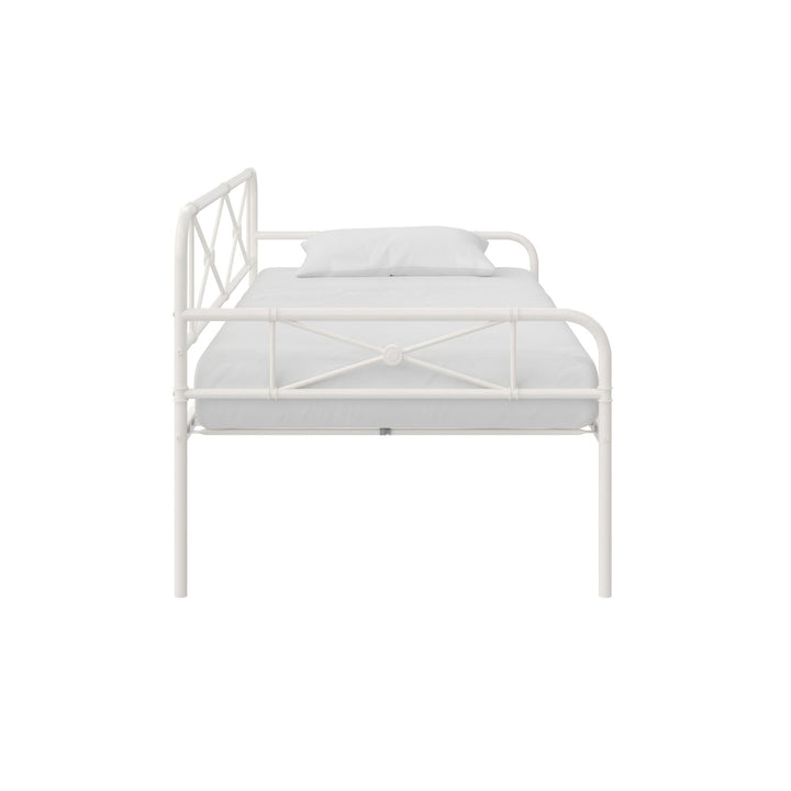 Allysa Metal Daybed with Steel Frame - White - Twin