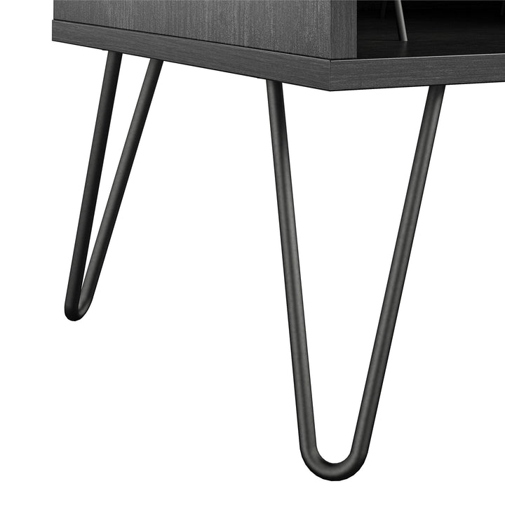 Concord Turntable Stand with Drawers - Black Oak
