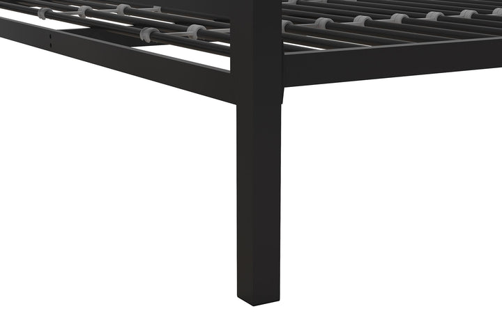 Lara Premium Twin over Full Metal Bunk Bed - Black - Twin-Over-Full