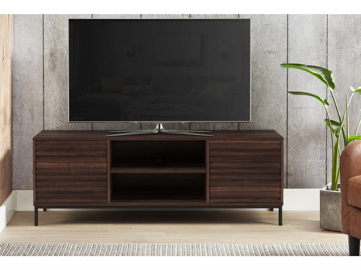 Jarrel TV Stand with 2 Side Cabinets - Brown
