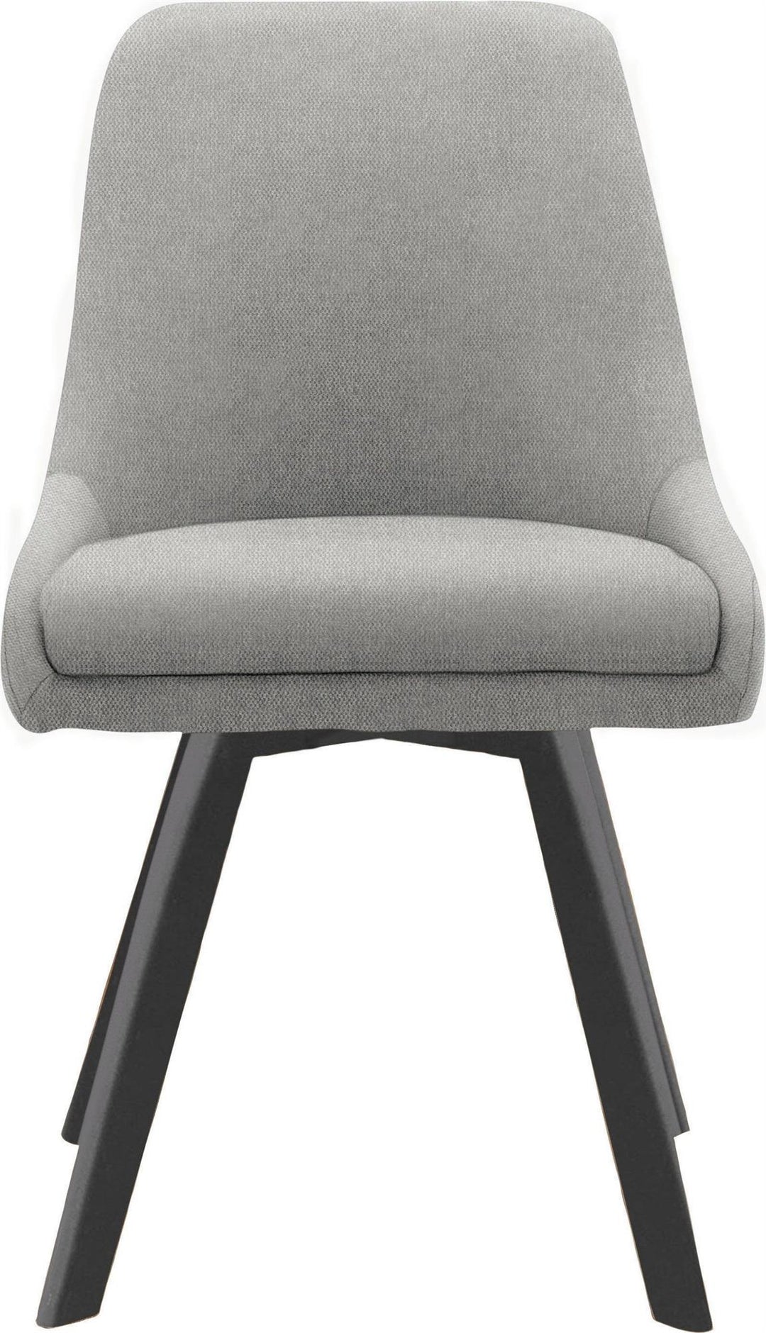 Thora Dining Chair with Black Metal Legs, Set of 2 - Gray - Set of 2