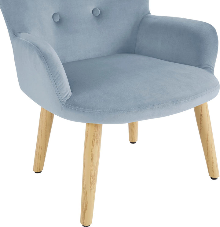 Astrid Modern Tufted Velvet Wingback Accent Chair - Blue