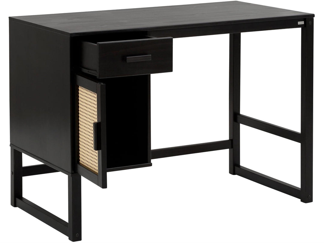Talo Desk with Closed Storage and Drawer - Espresso