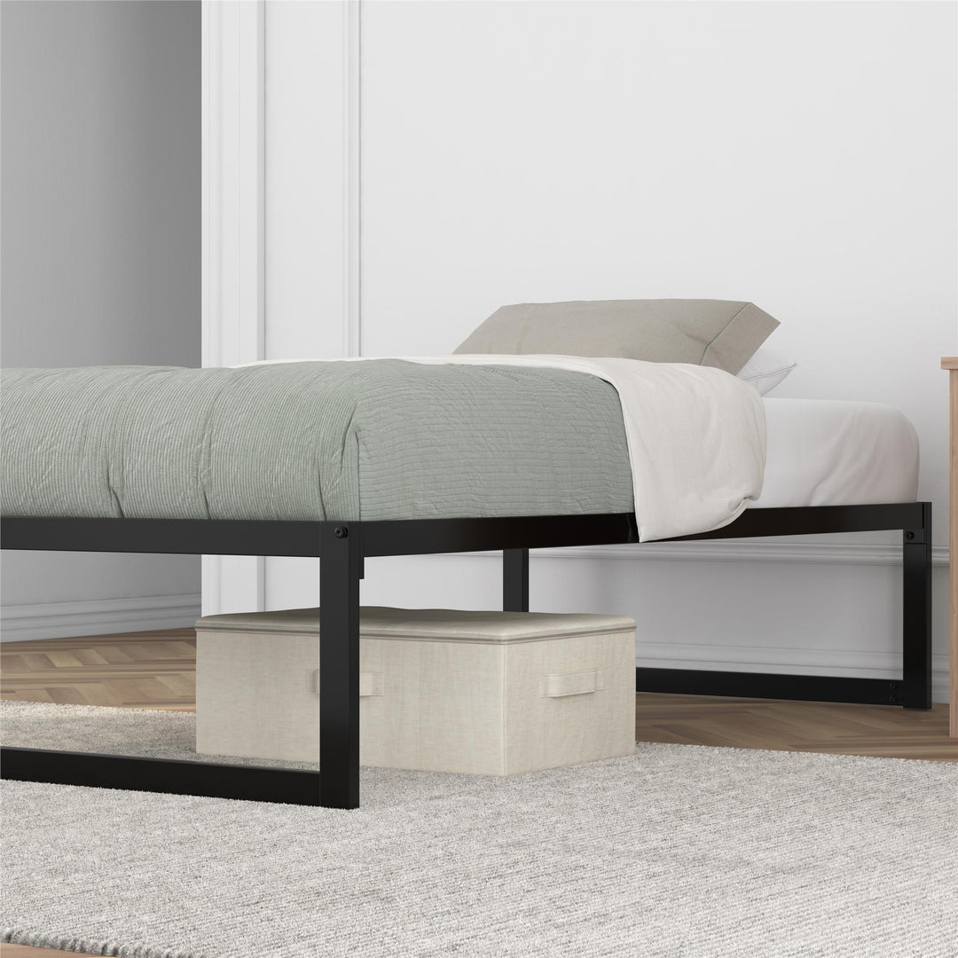 Avey Modern Metal Platform Bed Frame - Black - Twin