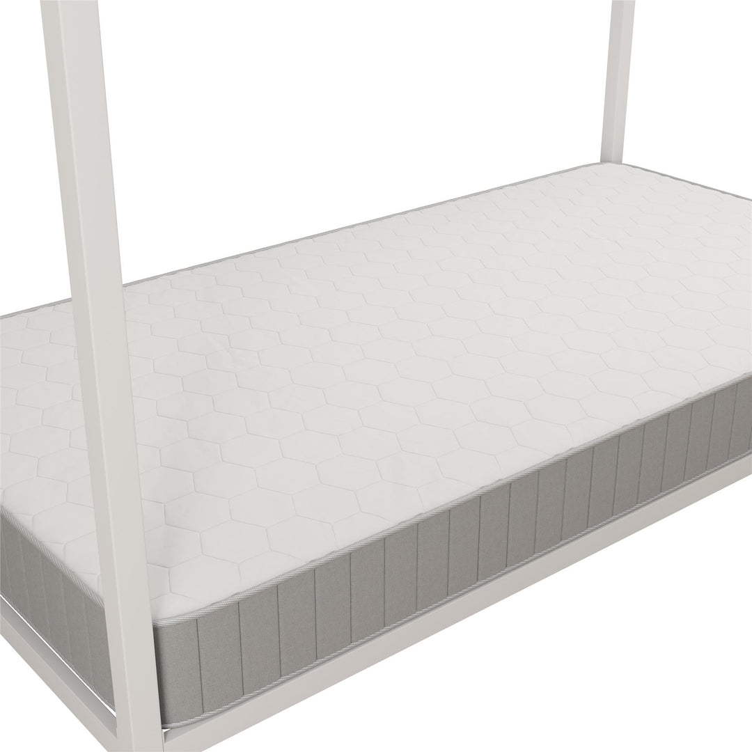 Skyler Montessori Bed with Signature Sleep Tranquility 6" Coil Mattress - Off White - Twin