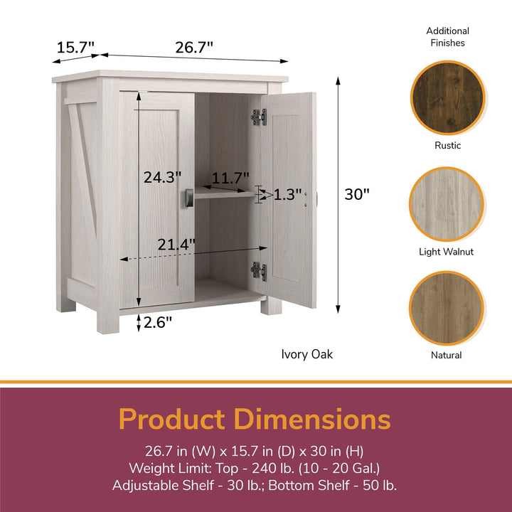 Farmington 10-20 Gallon Aquarium or Terrarium Stand - Light Walnut