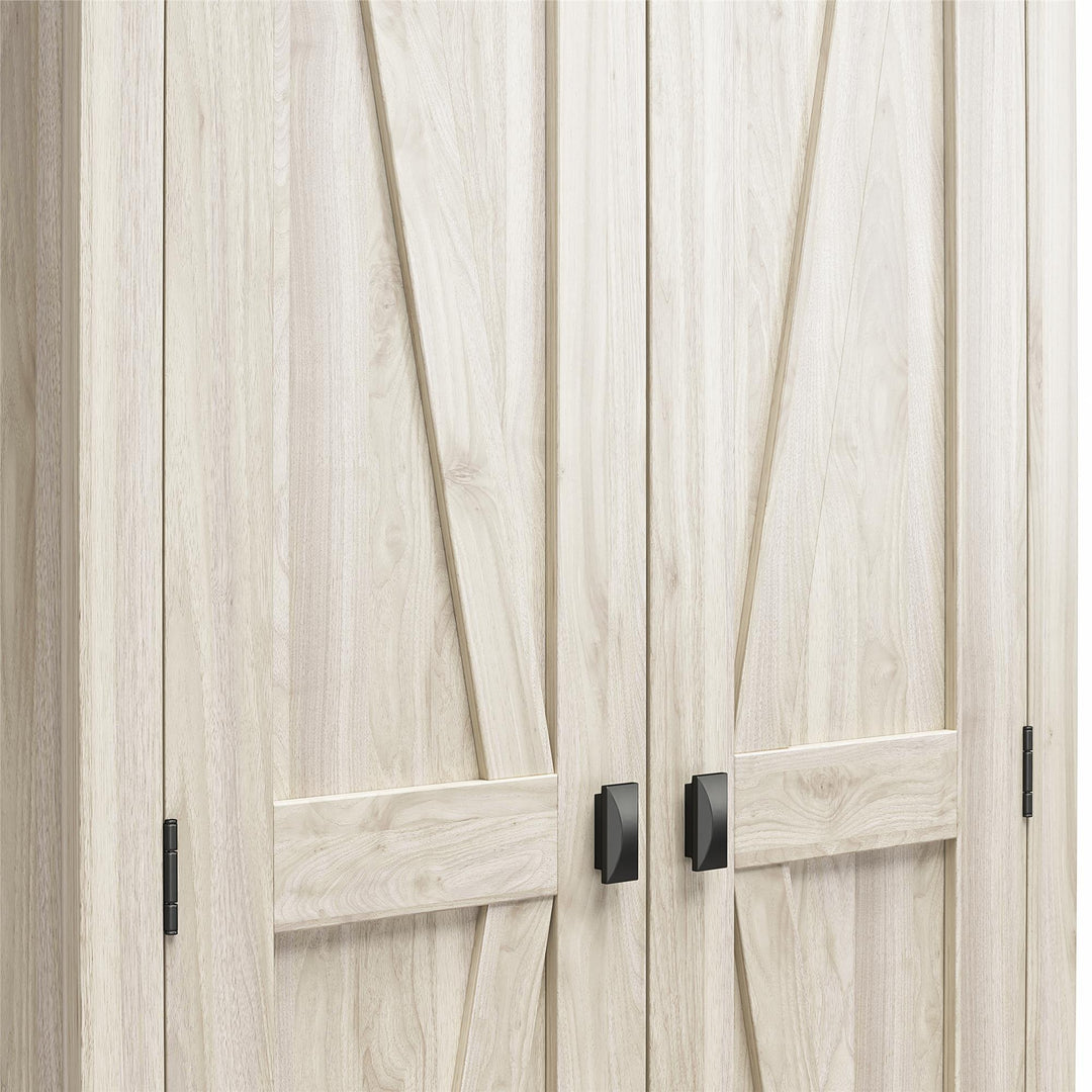Farmington Rustic Farmhouse 31.5 Inch Wide Storage Cabinet - Light Walnut