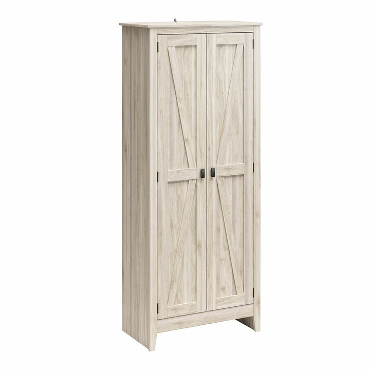 Farmington Rustic Farmhouse 31.5 Inch Wide Storage Cabinet - Light Walnut