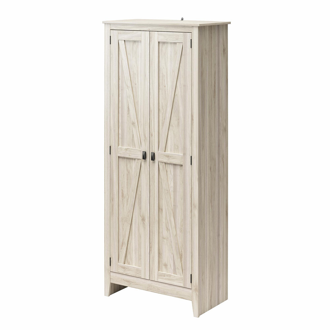 Farmington Rustic Farmhouse 31.5 Inch Wide Storage Cabinet - Light Walnut