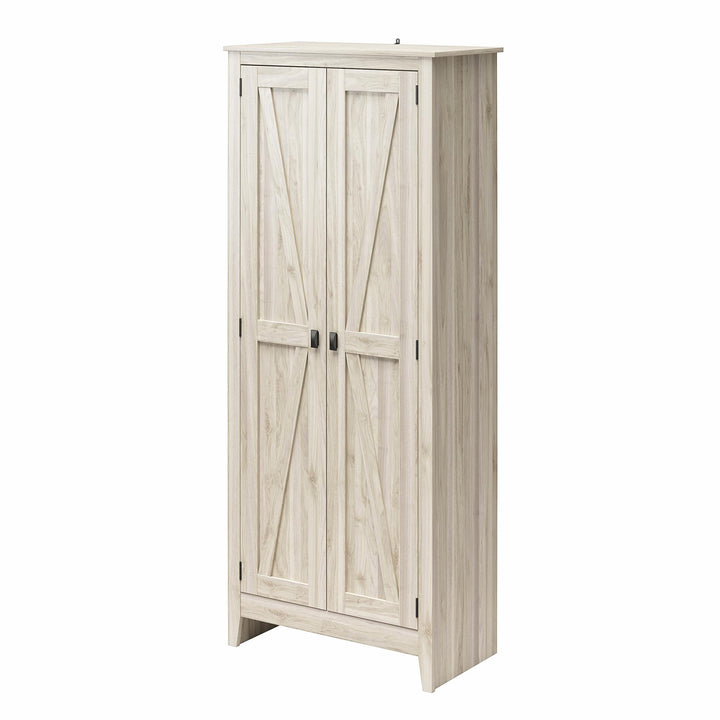 Farmington Rustic Farmhouse 31.5 Inch Wide Storage Cabinet - Light Walnut