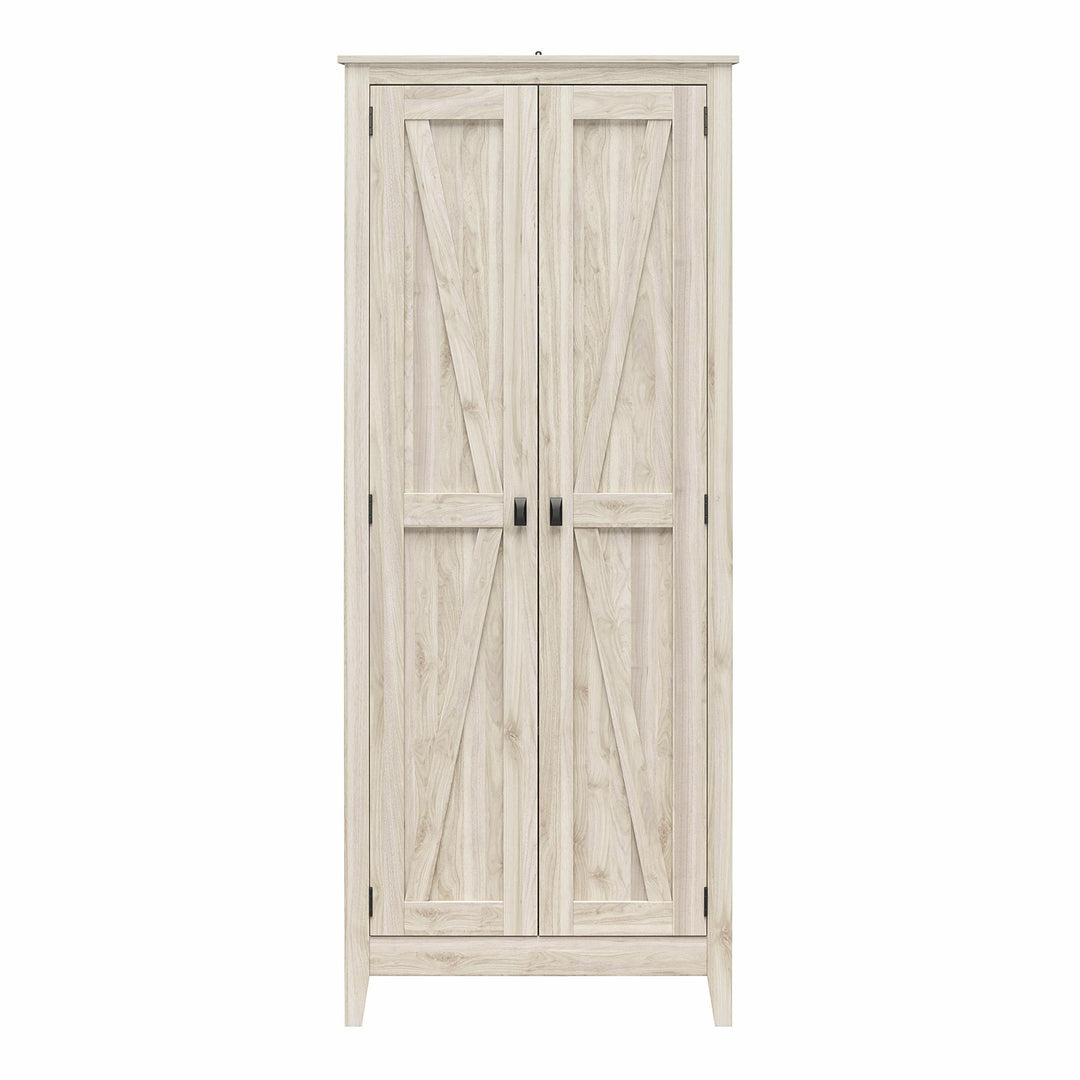 Farmington Rustic Farmhouse 31.5 Inch Wide Storage Cabinet - Light Walnut