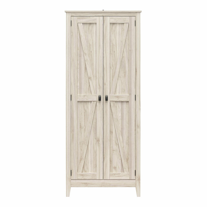 Farmington Rustic Farmhouse 31.5 Inch Wide Storage Cabinet - Light Walnut
