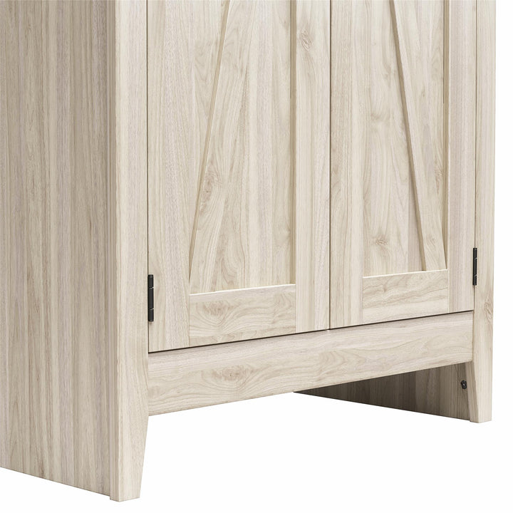 Farmington Rustic Farmhouse 31.5 Inch Wide Storage Cabinet - Light Walnut