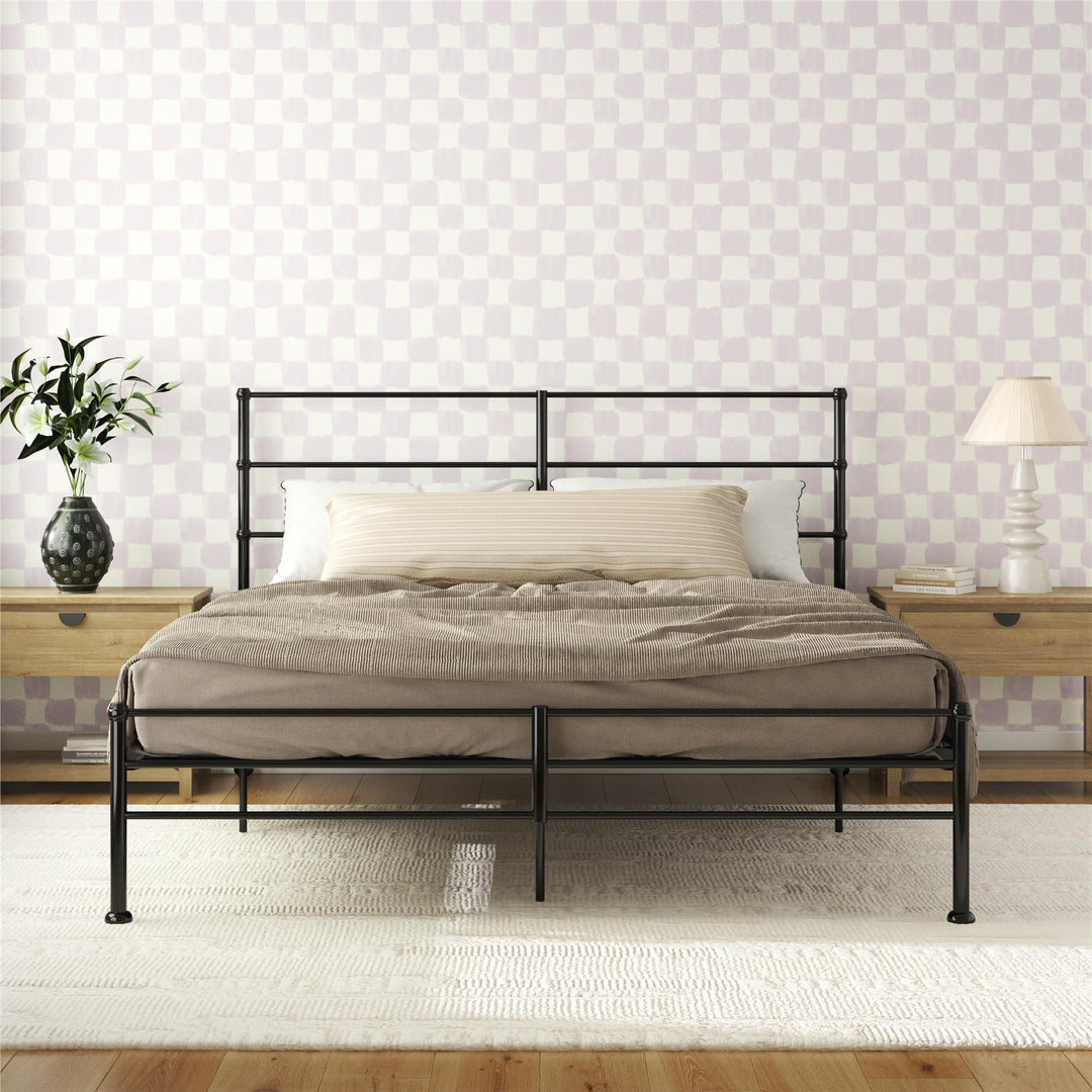 MacKenzie Adaptable Metal Platform Bed - Black - King