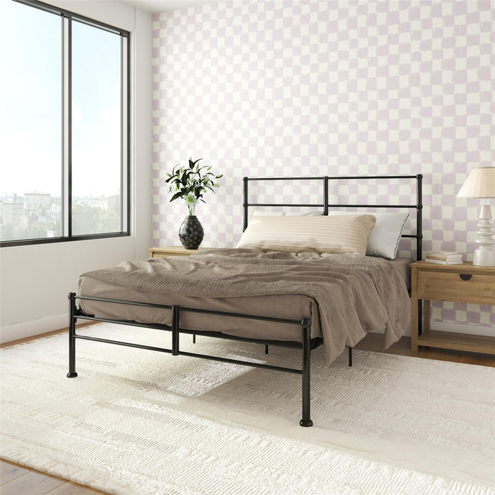 MacKenzie Adaptable Metal Platform Bed - Black - Queen