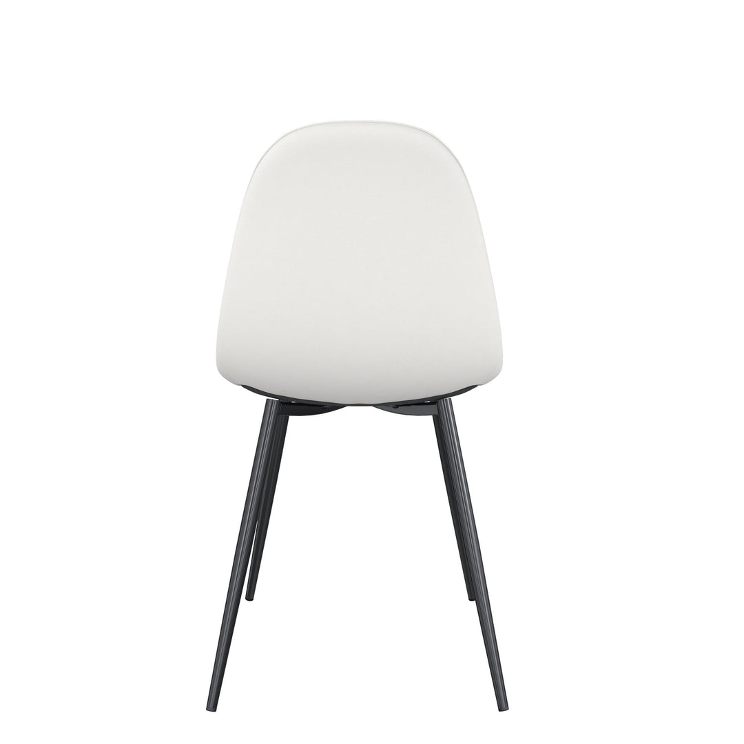 Brandon  Upholstered Mid Century Modern Kitchen Dining Chairs, Set of 4 - White