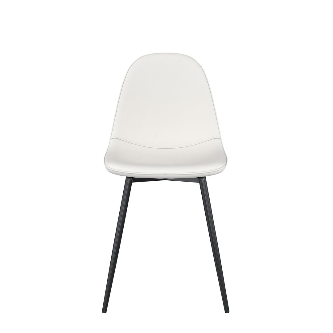 Brandon  Upholstered Mid Century Modern Kitchen Dining Chairs, Set of 4 - White