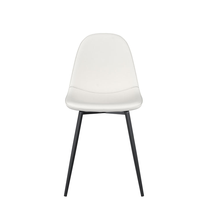 Brandon  Upholstered Mid Century Modern Kitchen Dining Chairs, Set of 4 - White