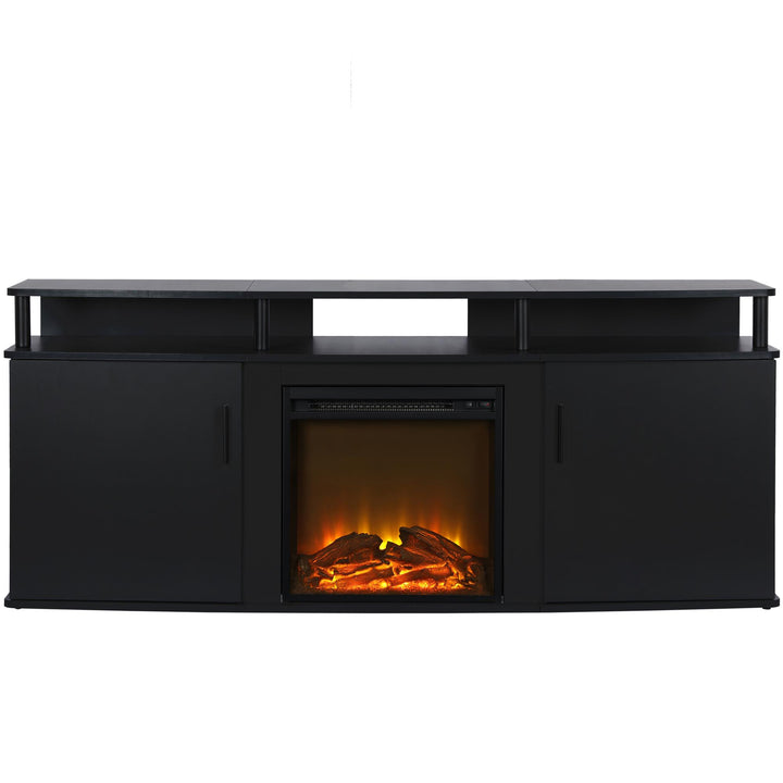 Carson Electric Fireplace TV Console for TVs up to 70 Inch - Black