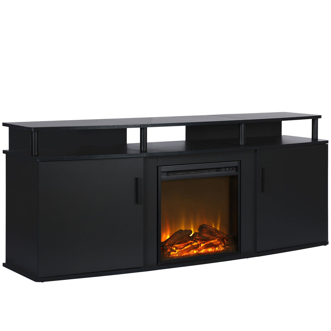 Carson Electric Fireplace TV Console for TVs up to 70 Inch - Black