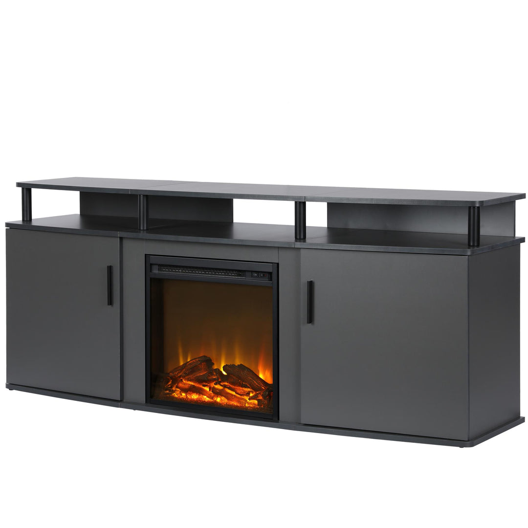 Carson Electric Fireplace TV Console for TVs up to 70 Inch - Gray