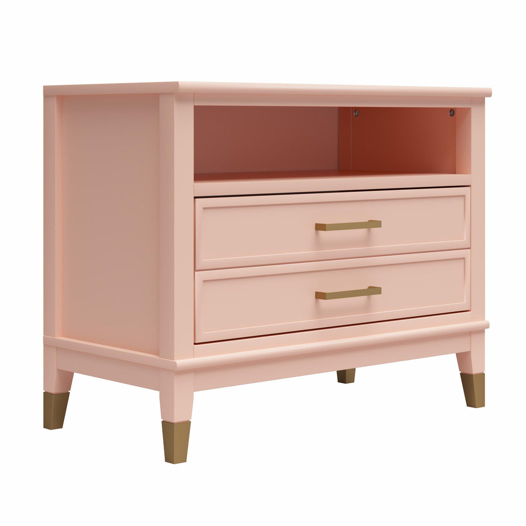 Westerleigh Wide Nightstand - Pink (Pale Dogwood)