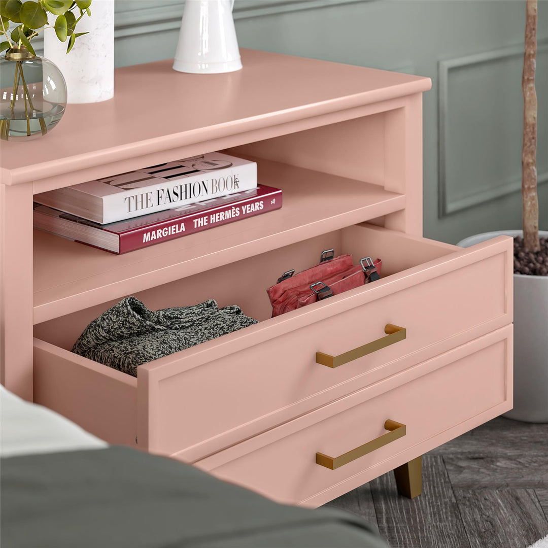 Westerleigh Wide Nightstand - Pink (Pale Dogwood)