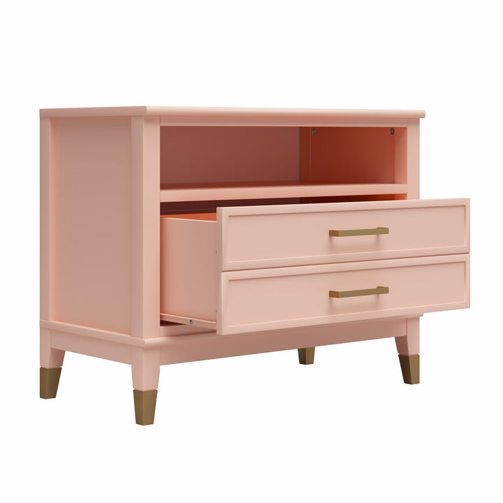 Westerleigh Wide Nightstand - Pink (Pale Dogwood)