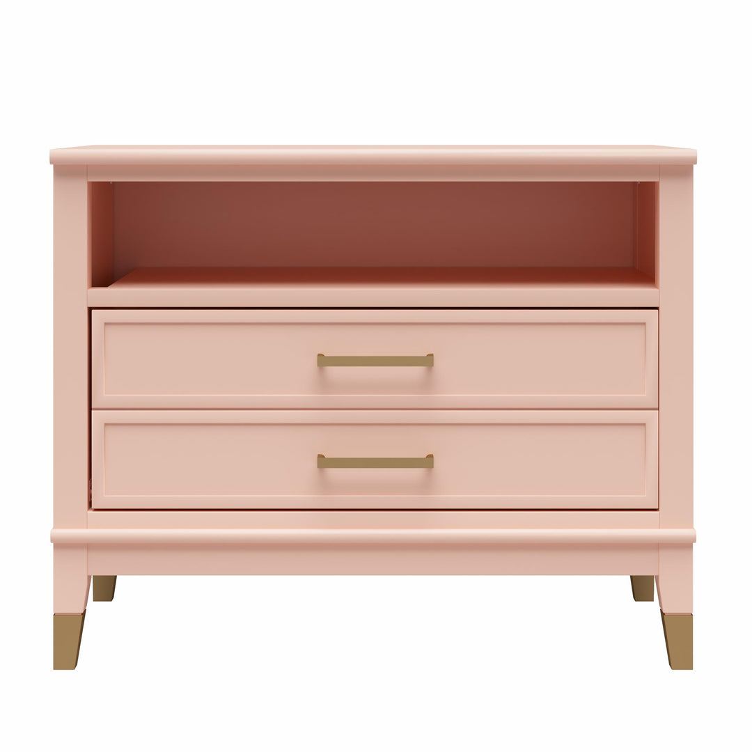 Westerleigh Wide Nightstand - Pink (Pale Dogwood)