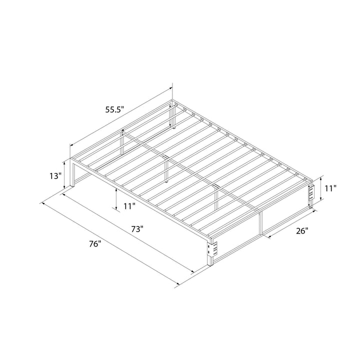 Colten All Metal Universal Platform Bed - Black - Full