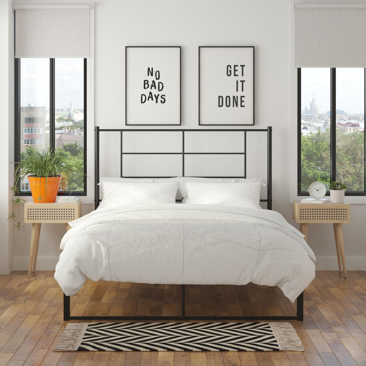Colten All Metal Universal Platform Bed - Black - Full