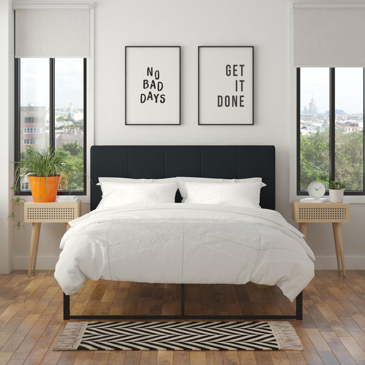 Colten All Metal Universal Platform Bed - Black - Full
