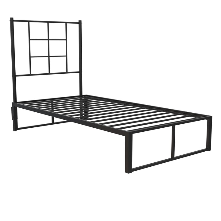 Colten All Metal Universal Platform Bed - Black - Twin