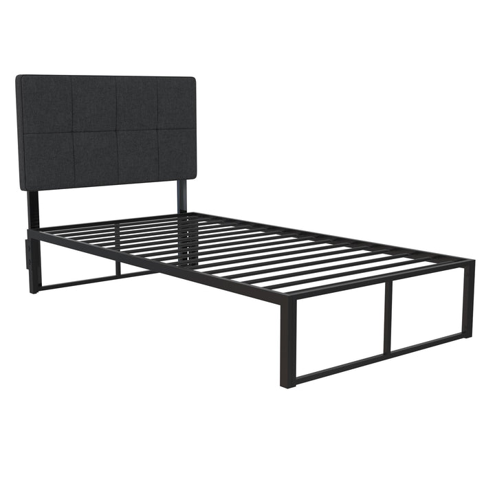 Colten All Metal Universal Platform Bed - Black - Twin
