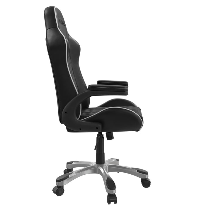 Galaxy Gaming and Office Faux Leather High Back Chair - Black - 1-Seater