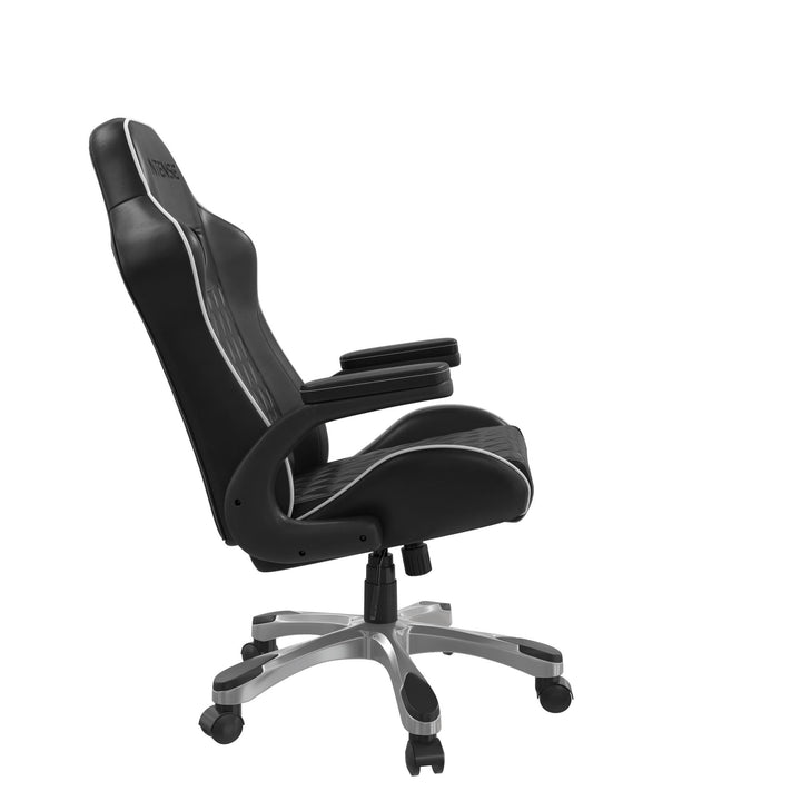 Galaxy Gaming and Office Faux Leather High Back Chair - Black - 1-Seater